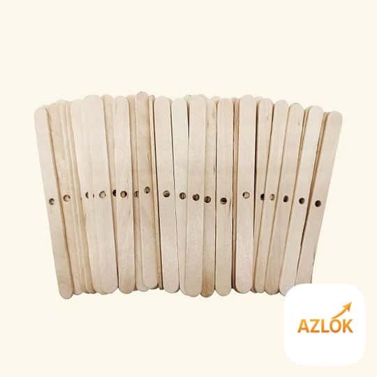 Wooden Candle Wick Holder