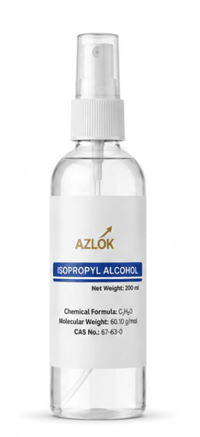 Azlok Isopropyl Alcohol for cleaning (IPA) I 200mL I 99.9% Pure - Image 1