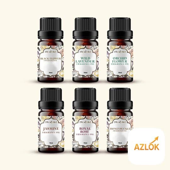 6 Floral Fragrance Oils Sample Kit - 10 Ml Each - Image 1