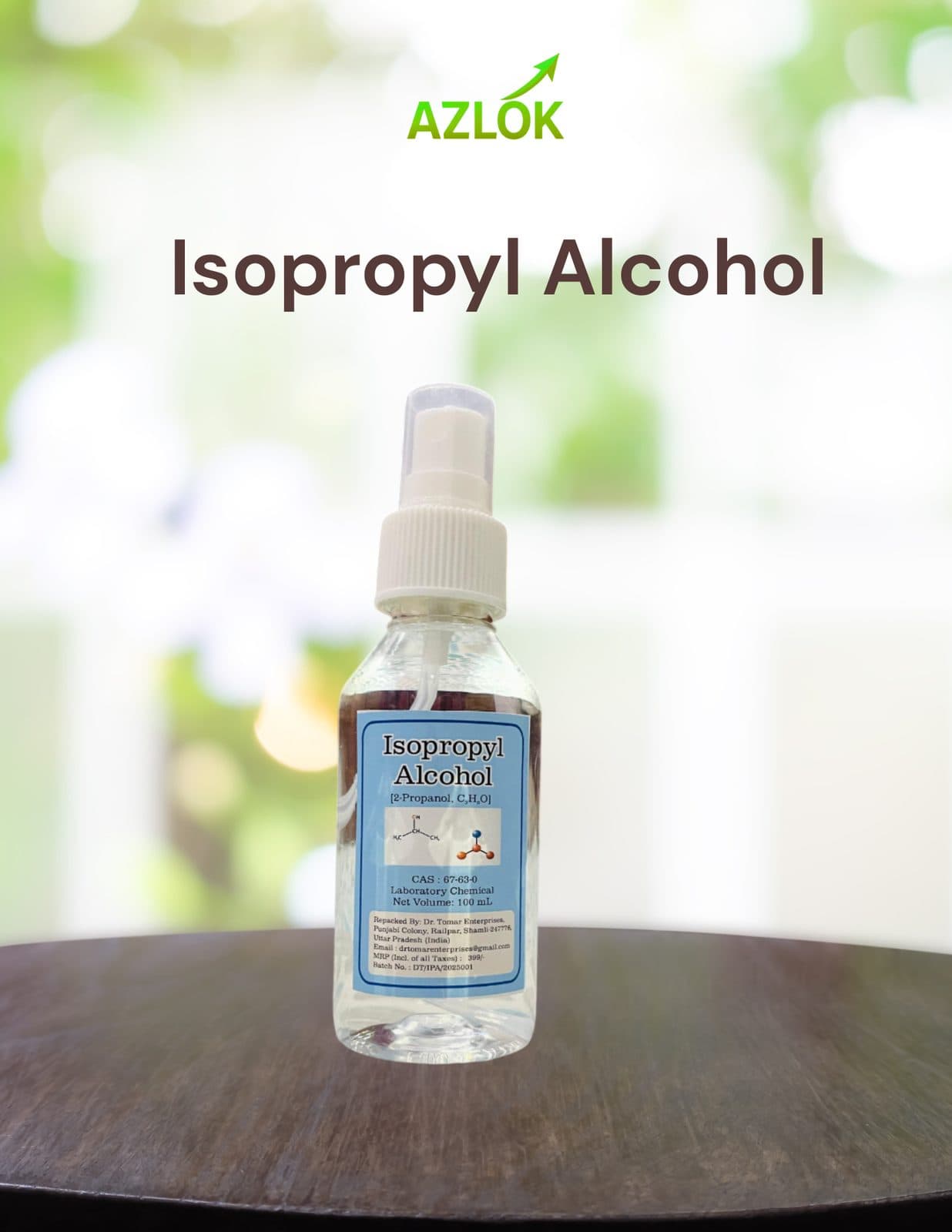 Isopropyl Alcohol for cleaning (IPA) I 100mL I 99.9% Pure