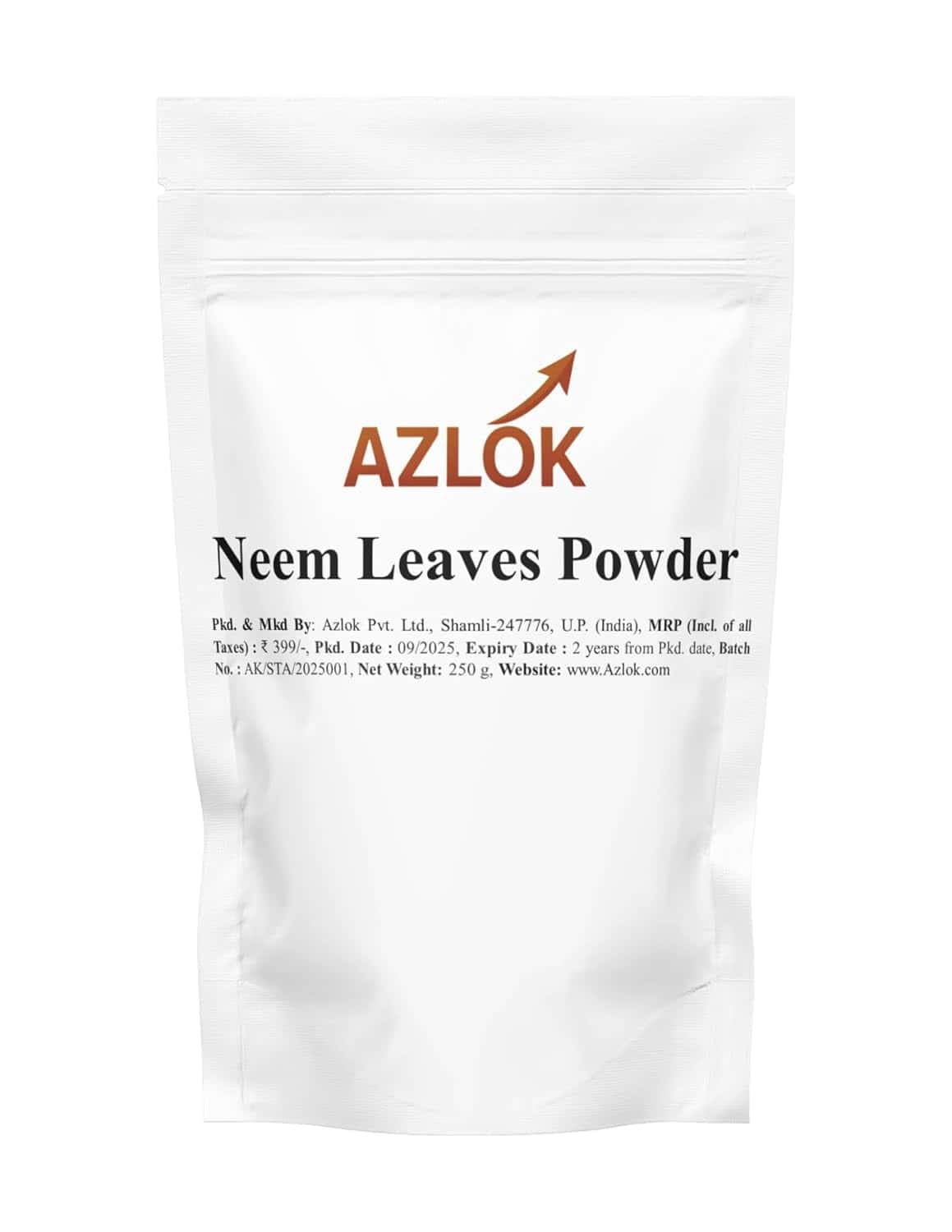 Neem Leaves Powder 250 Grams (Sun Dried & Stemless) for Eating, Face, Skin and Hair Care Pack