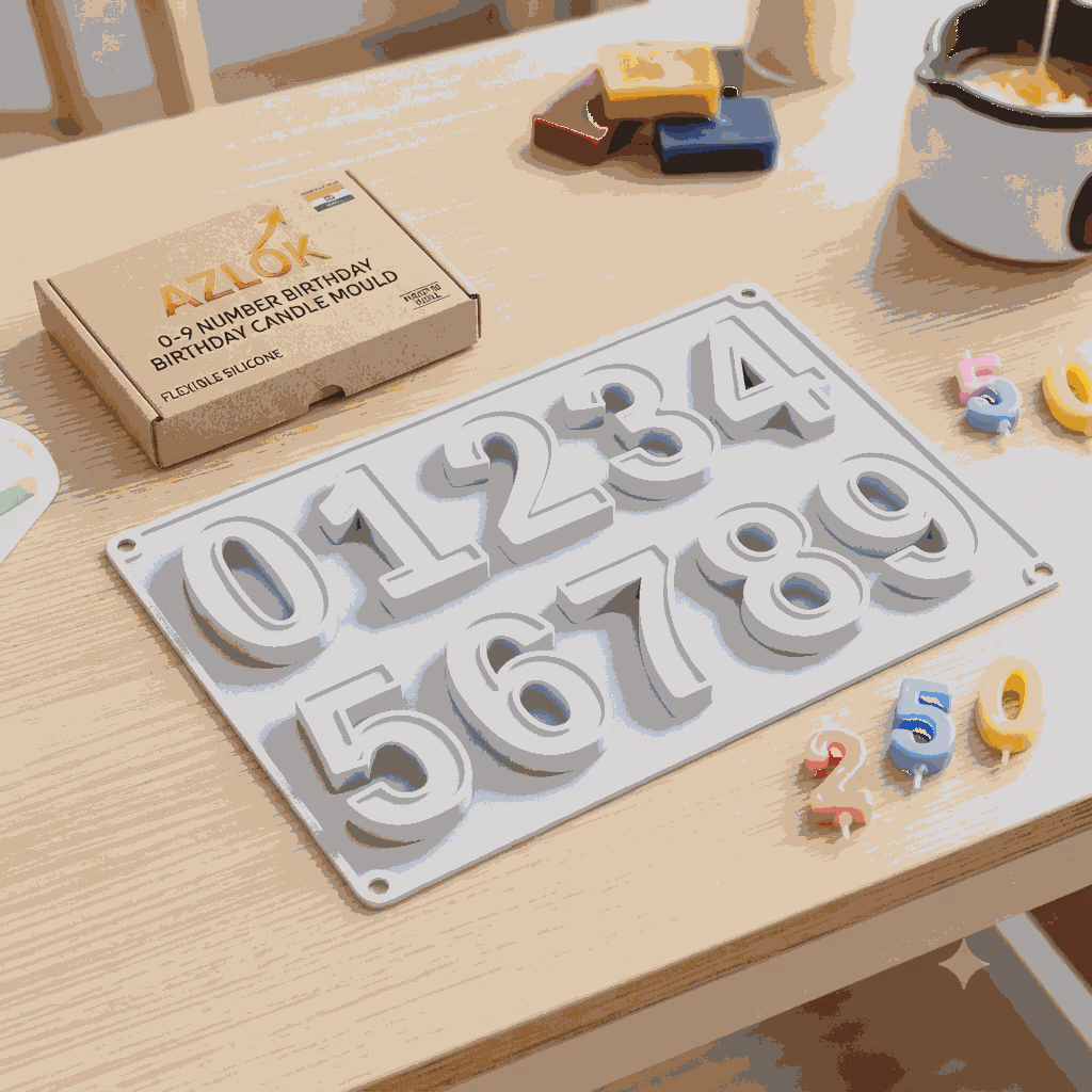 0-9 Number Birthday Candle Mould ( NSA )