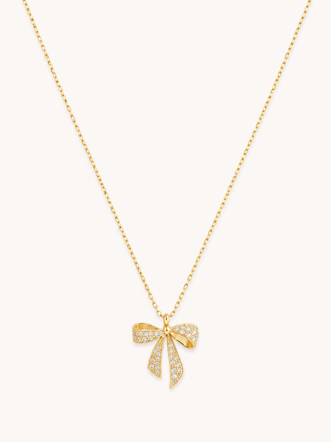 Bella Bow Necklace-Gold plated