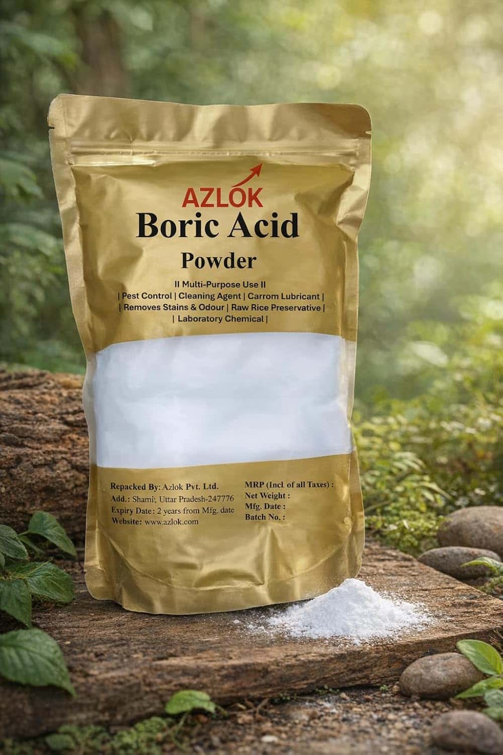 Boric Acid Powder 100 g for Cockroaches, Ant Repellent, Bed Bugs Killer, Carrom Board Powder, Rice Preservative, Kitchen Cleaner, Stain Remover, Industrial Cleaning Agent