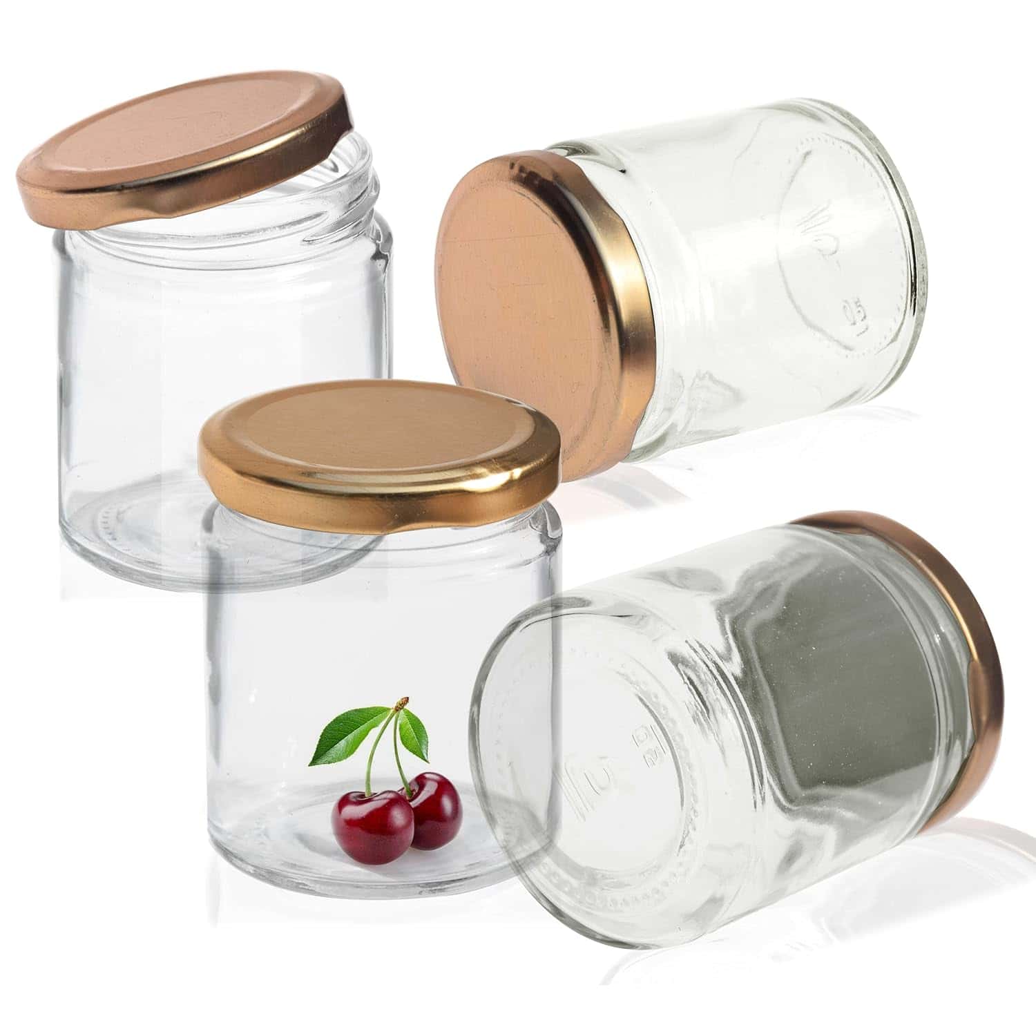 200ml/100 gm Glass Jar with lid - Transparent Glass Storage Container for Spices, Kitchen & Home Use