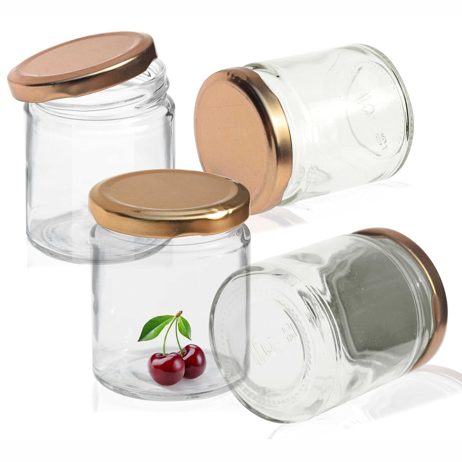 200ml/100 gm Glass Jar with lid - Transparent Glass Storage Container for Spices, Kitchen & Home Use - Image 1