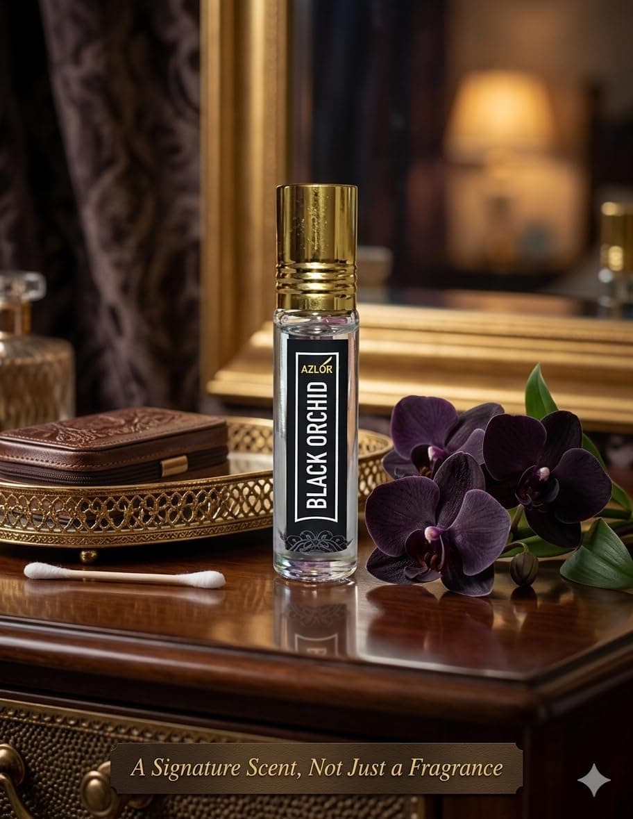 Black Orchid Attar Perfume Oil (9 ml) | Deep Floral Oriental Fragrance | Alcohol-Free Long-Lasting Luxury Scent - Image 1