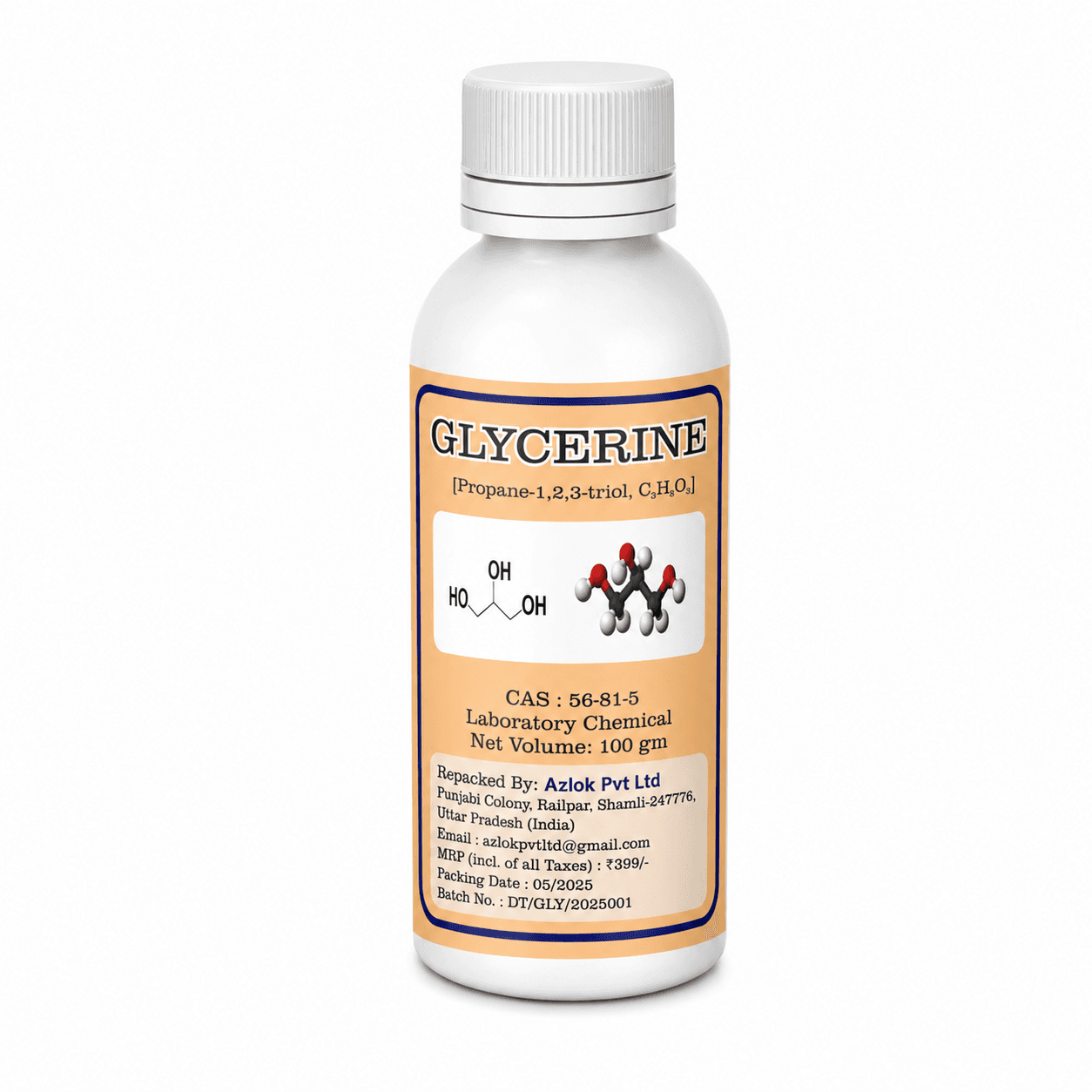 Glycerine Pure & Refined Liquid 300ml | Multi-Purpose Vegetable Glycerine for Skin & Hair | Deep Moisturizing, Soft, Smooth & Naturally Glowing Skin - Image 1