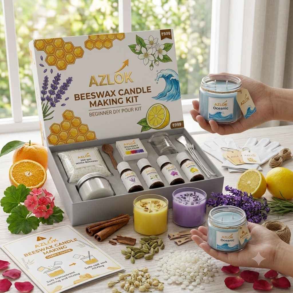 How to Make Beeswax Candles at Home: A Beginner's Guide with Azlok's Kit