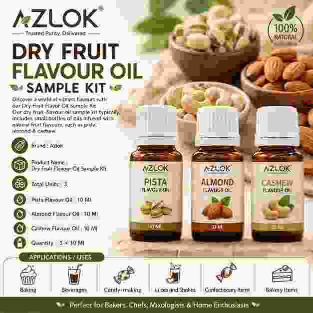 3 Dry Fruit Flavour Oil Sample Kit - 10 Ml