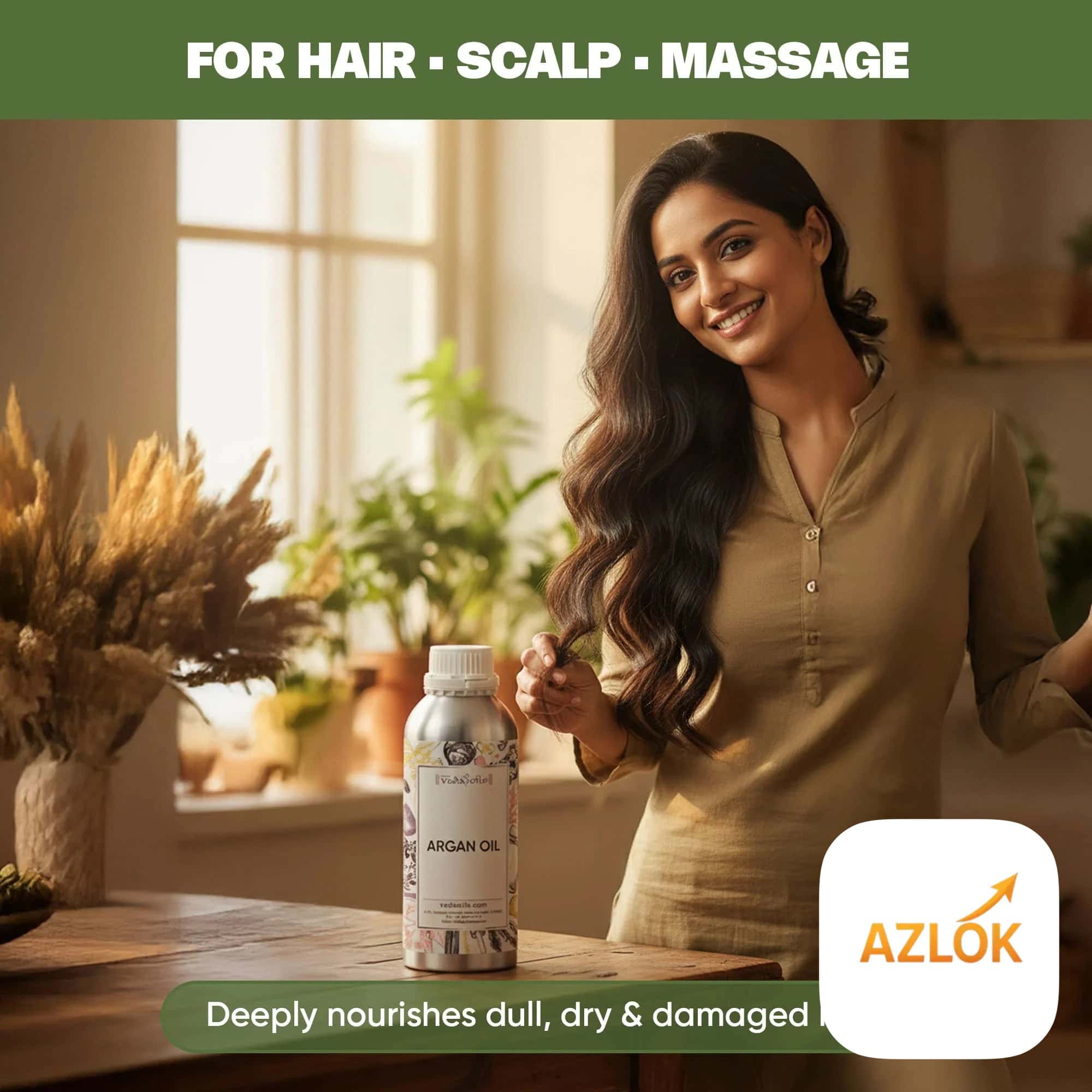 Azlok Frizz Control Kit: How to Tame Frizzy Hair With Argan, Jojoba, Castor & Rosemary Oils