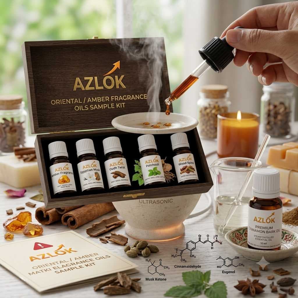 Oriental & Amber Fragrance Oils: A Beginner's Sample Kit for Warm, Cosy Scents