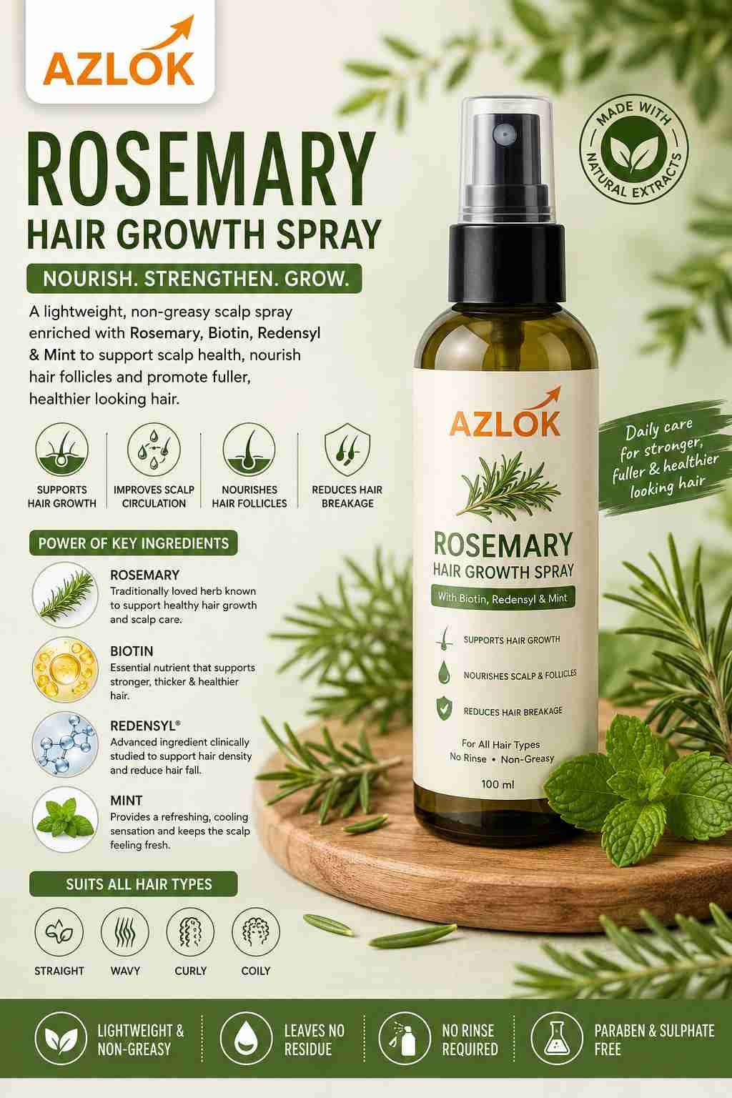 Rosemary Hair Growth Spray