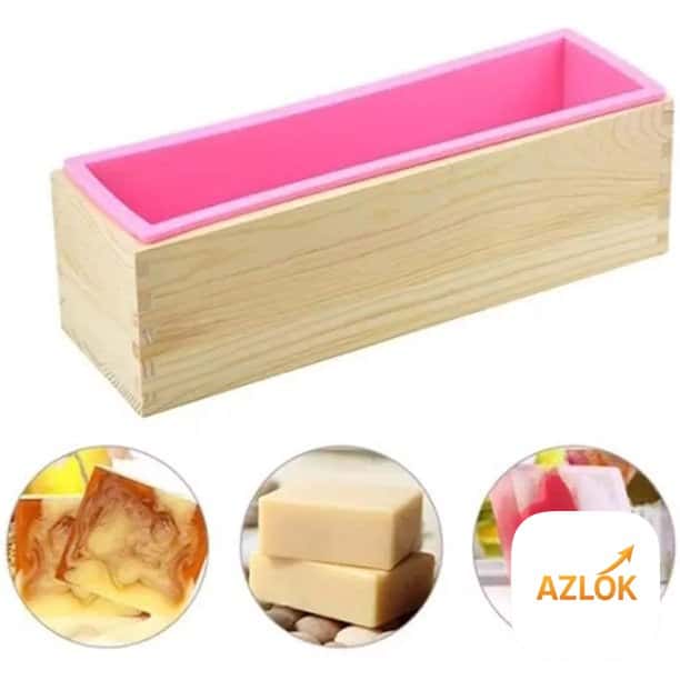 Wooden Rectangle Silicone Soap Mould