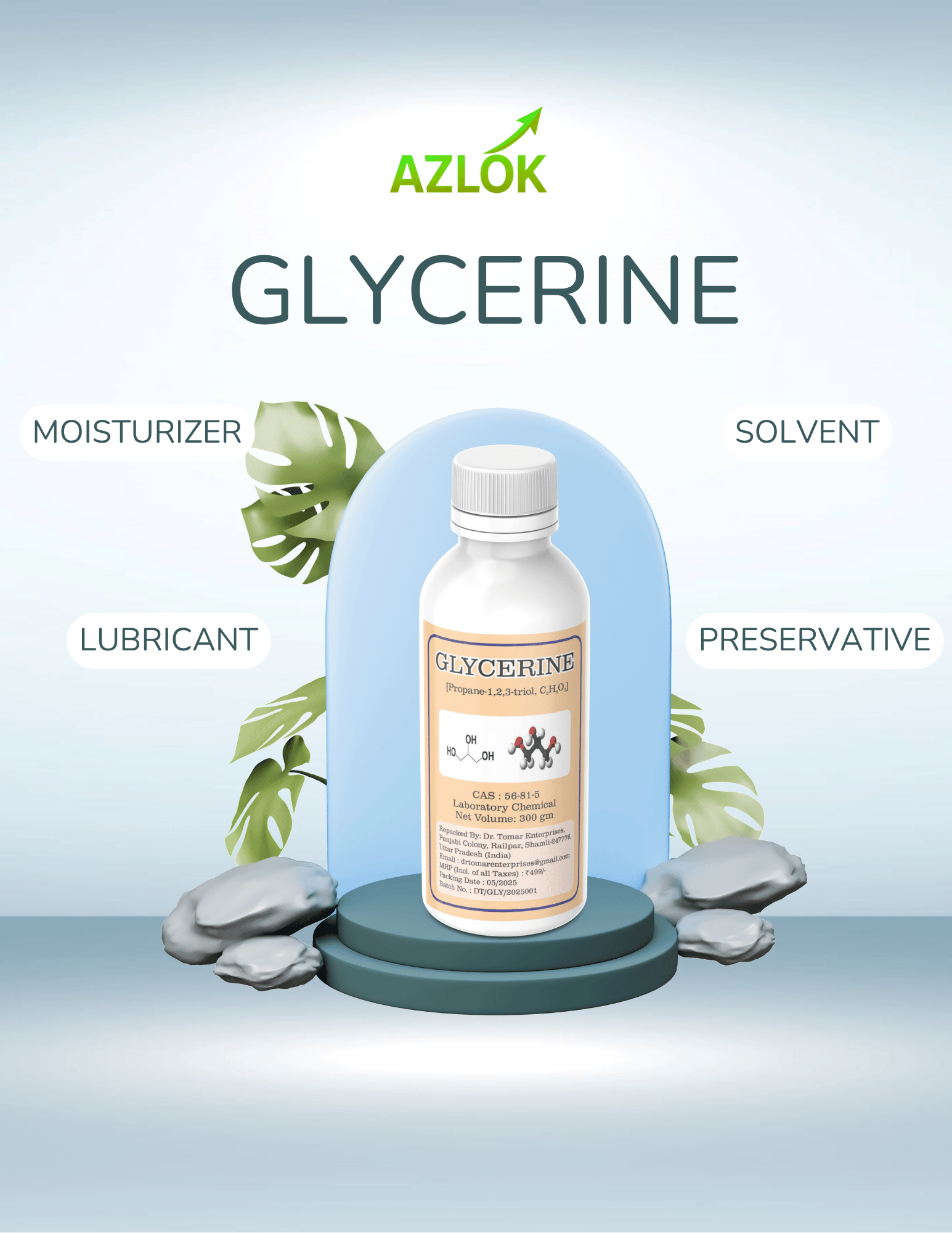 Azlok Glycerine (Pure and Unscented) 100 g - Image 1