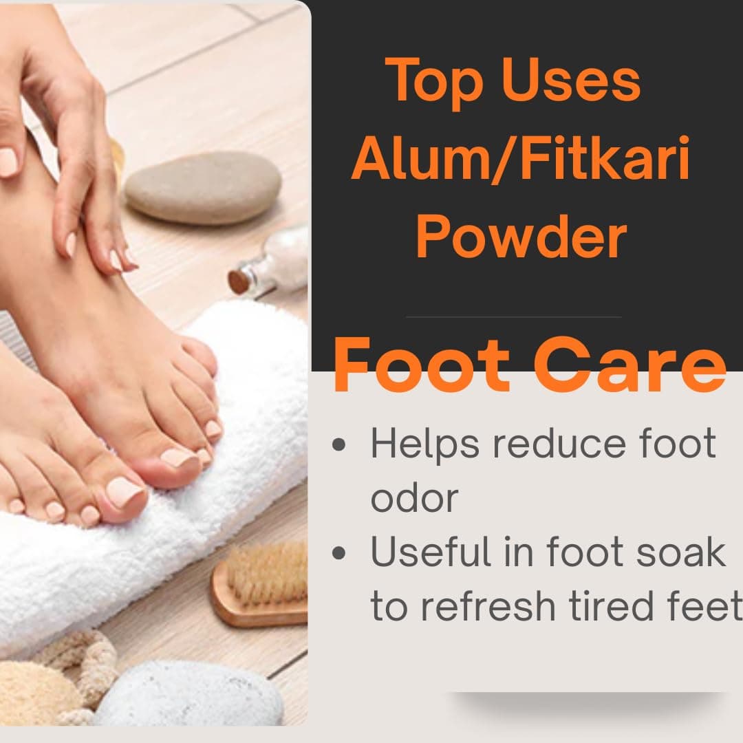 Azlok Alum Bar 100% Pure Natural Phitkari | Skin Tightening, Underarm Deodorant & Water Purification | Chemical-Free After Shave & Shaving Aid - Image 2