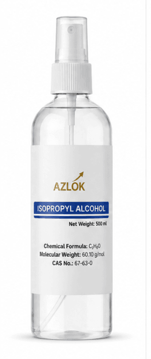 Azlok Isopropyl Alcohol for cleaning (IPA) I 500mL I 99.9% Pure - Image 1