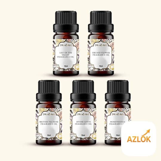 5 Feminine Fragrance Oils Sample Kit - 10 Ml Each - Image 1