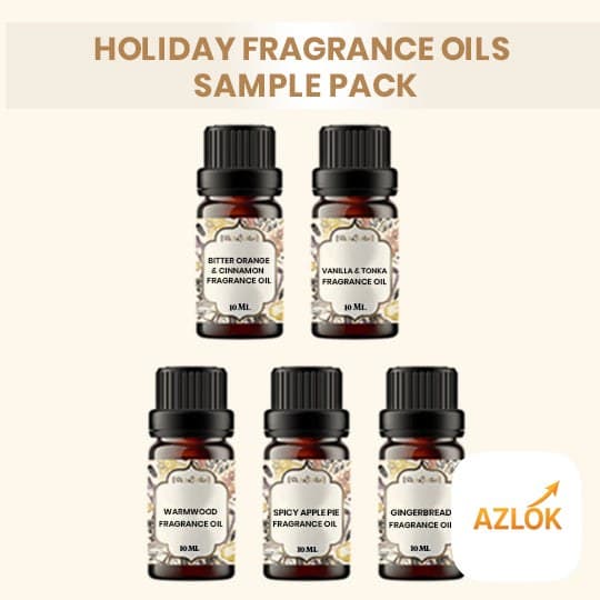 5 Holiday Fragrance Oils Sample Kit - 10 Ml Each - Image 1