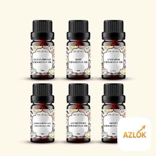 6 Romance Fragrance Oils Sample Kit - 10 Ml Each - Image 1