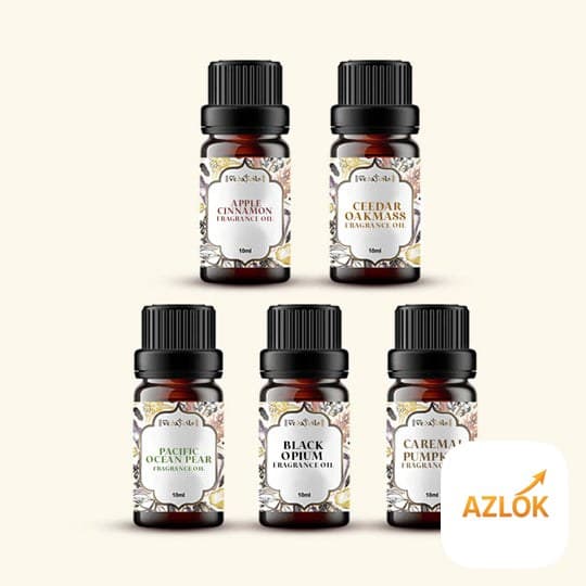 5 Spicy Fragrance Oils Sample Kit - 10 Ml Each - Image 1