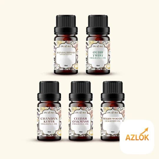5 Woody Fragrance Oils Sample Kit - 10 Ml Each - Image 1